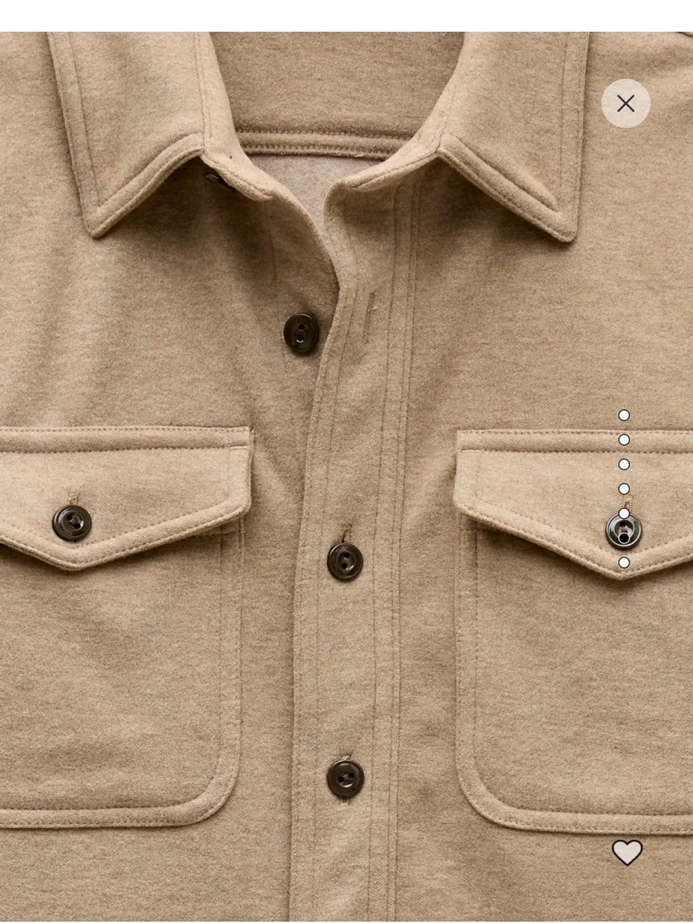J. Crew Men's Neutral Beige Shirt Jacket